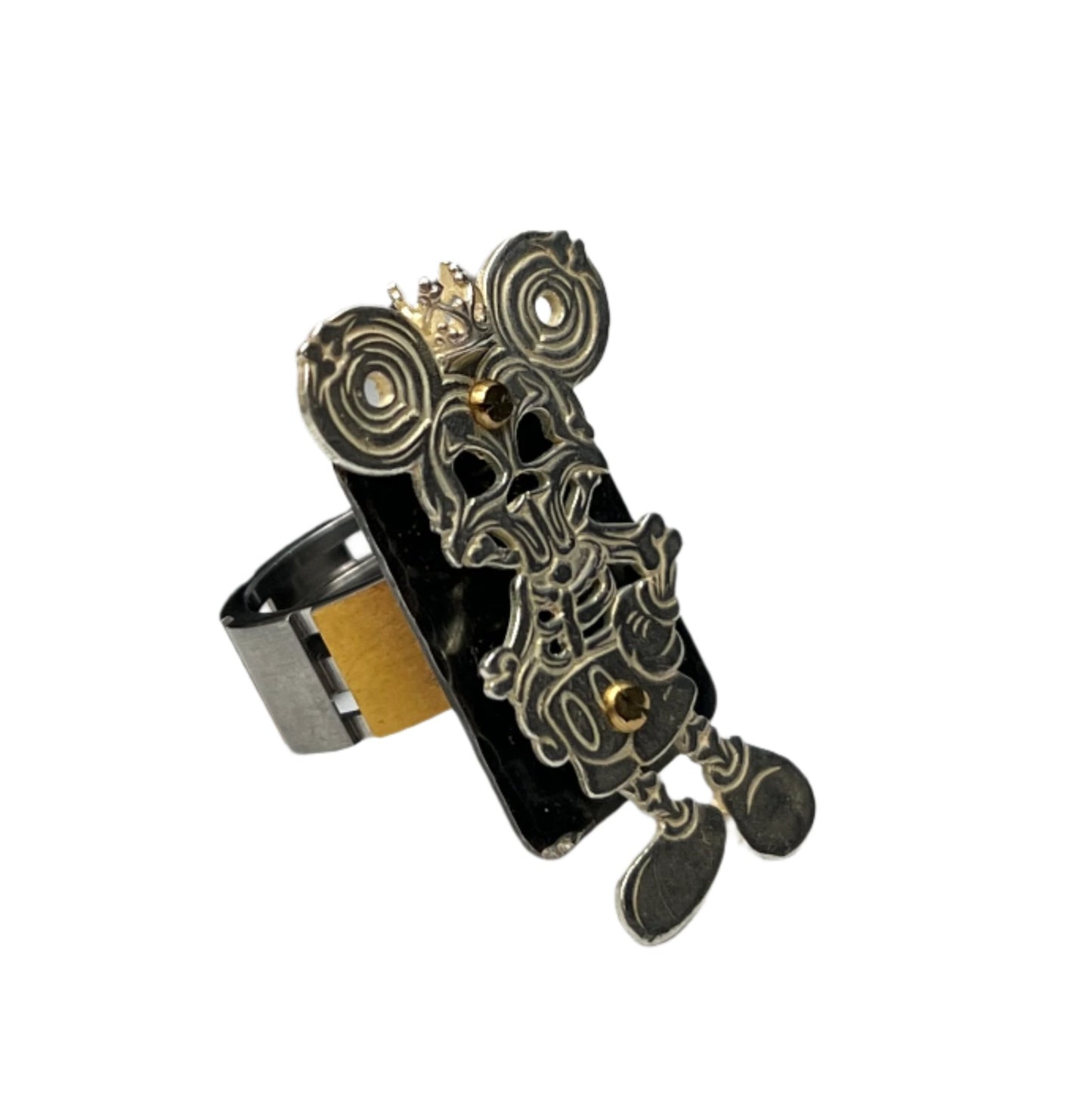 Skeleton Mickey Ring by Carlos Montanaro & Crystal Rivera
