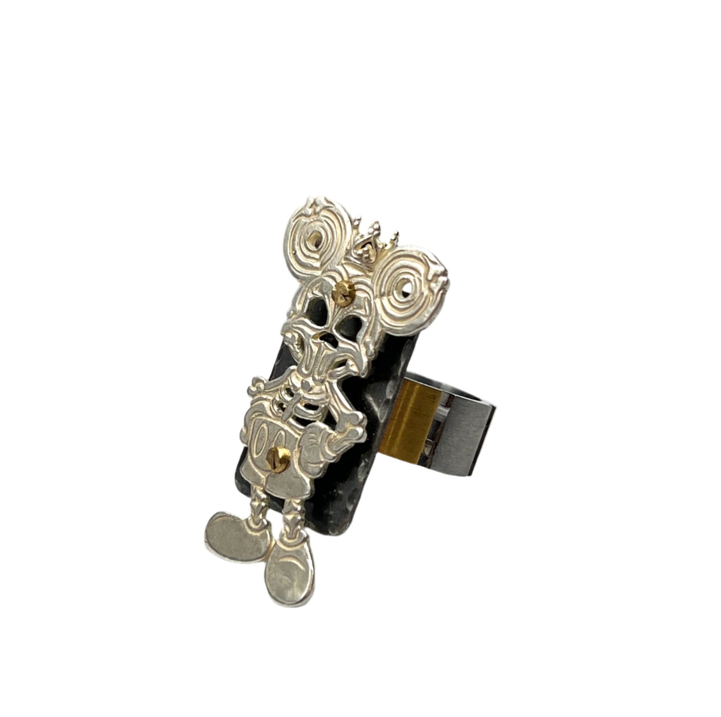 Skeleton Mickey Ring by Carlos Montanaro & Crystal Rivera