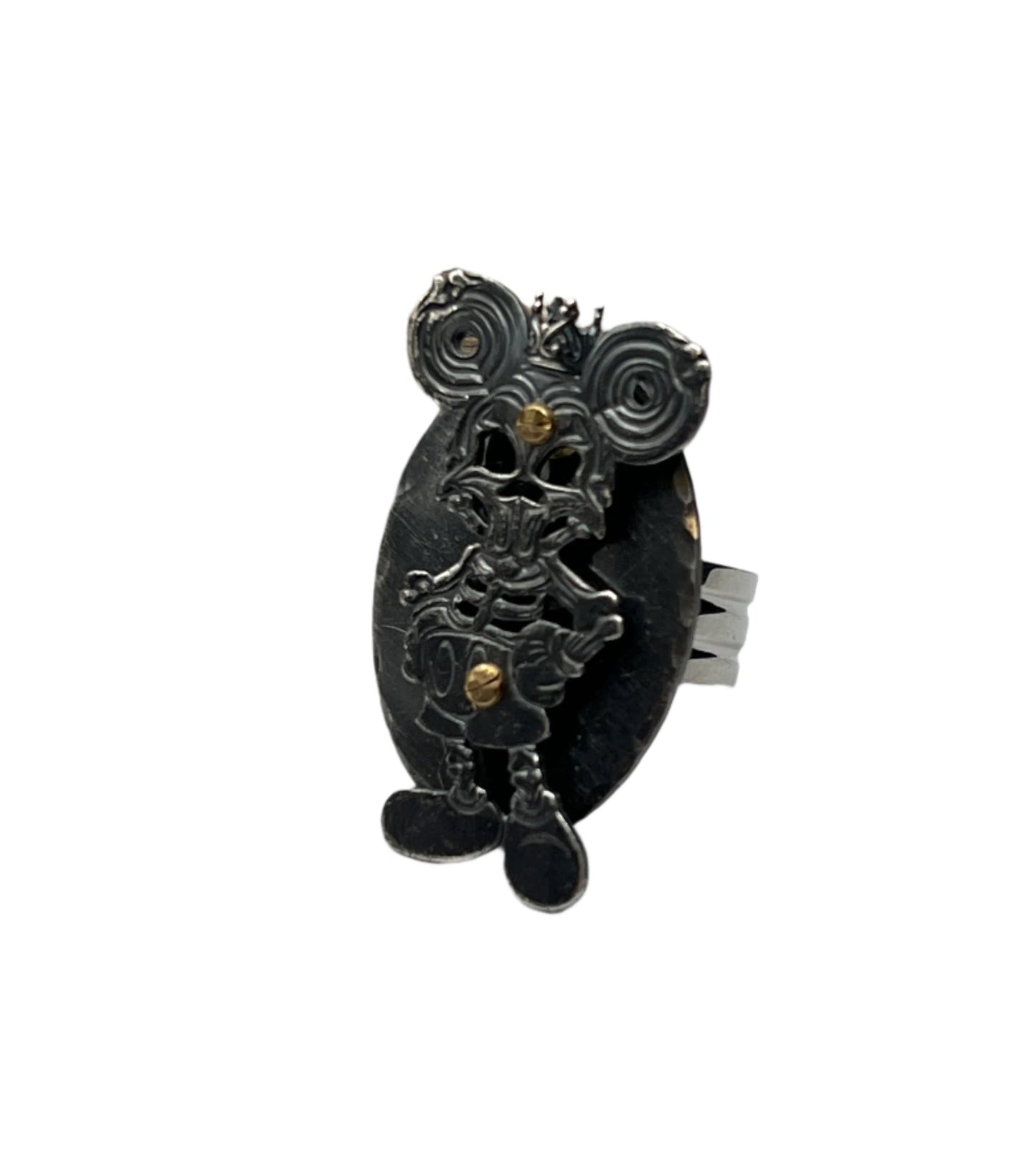 Skeleton Mickey Ring by Carlos Montanaro & Crystal Rivera
