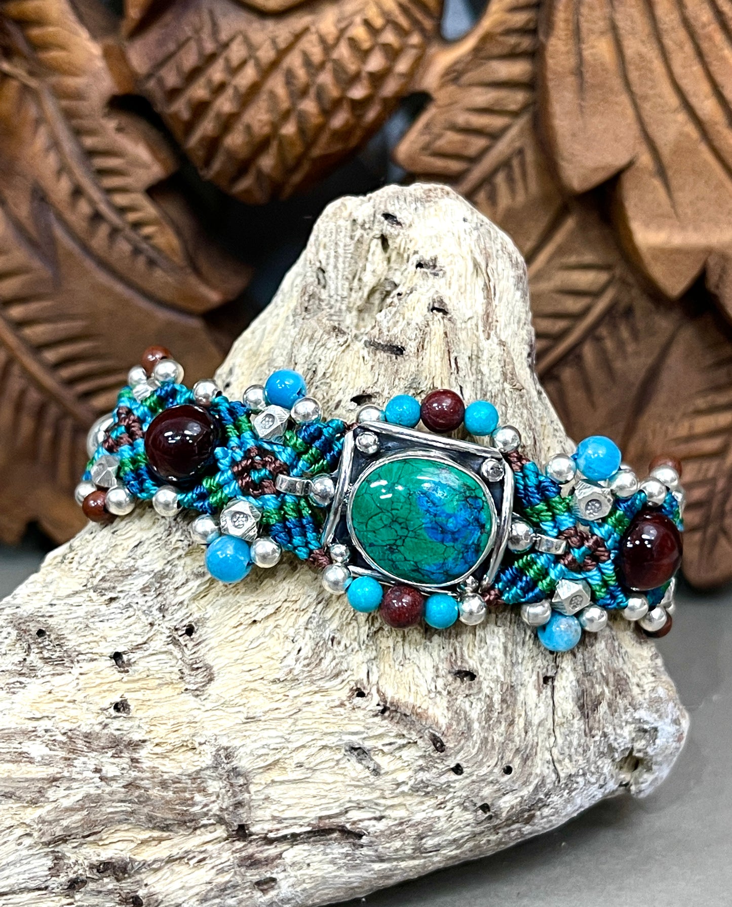 Macrame Chrysocolla Bracelet
