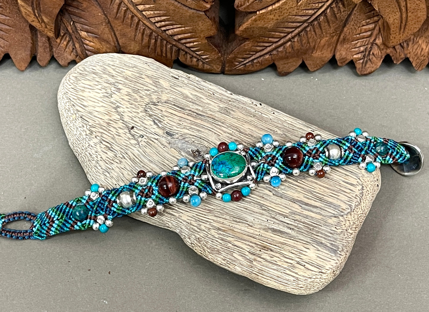 Macrame Chrysocolla Bracelet