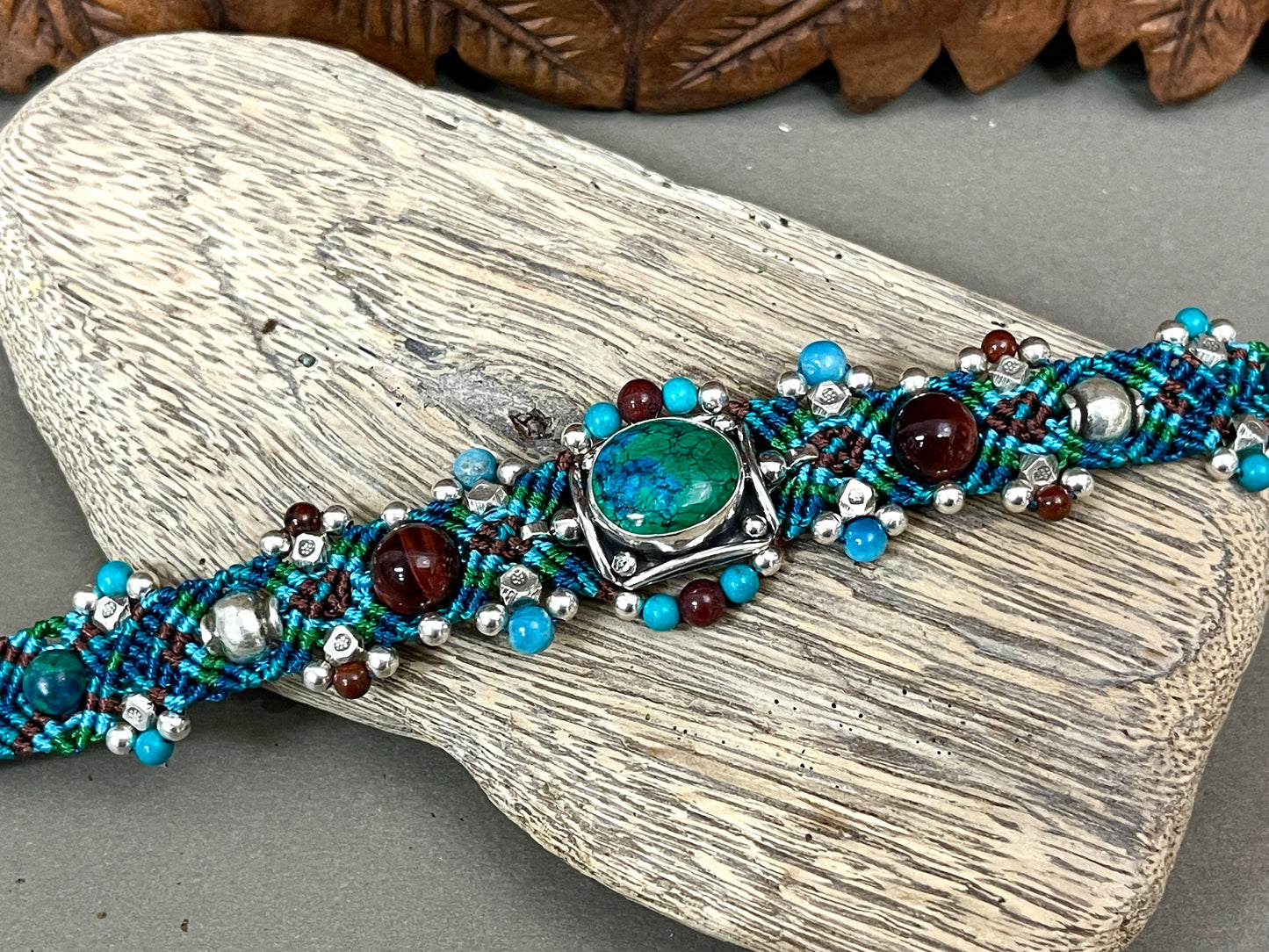Macrame Chrysocolla Bracelet