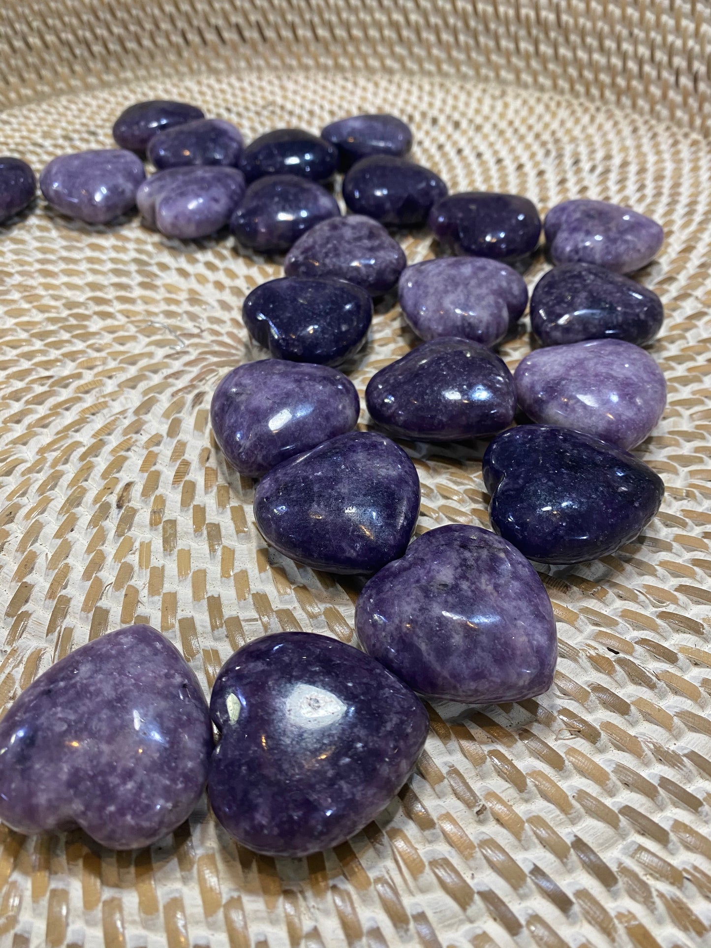 Large Lepidolite Hearts