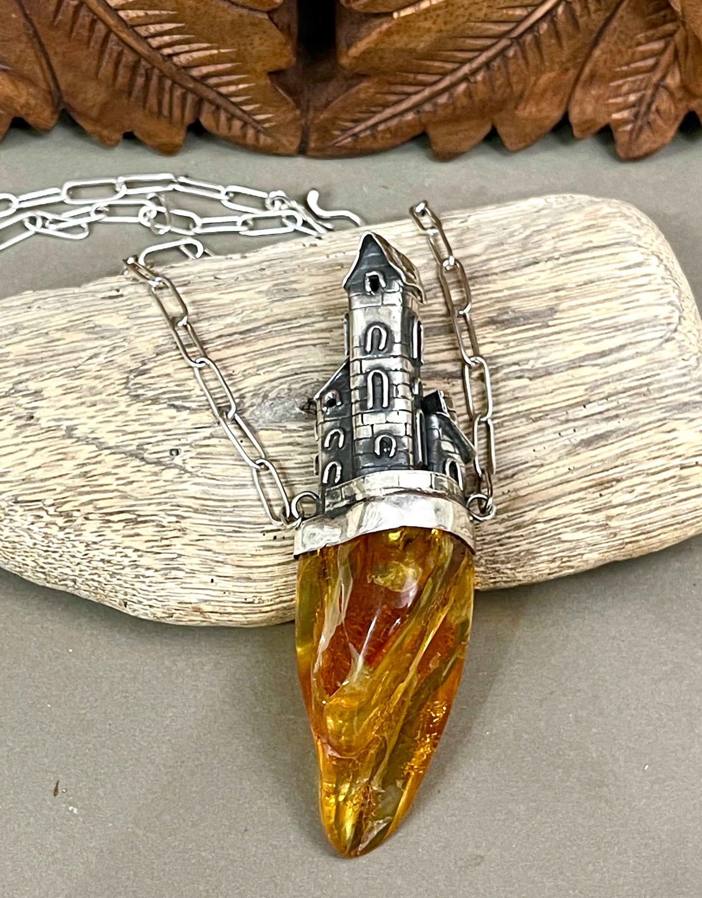 Amber Castle Necklace by Popkvwitz