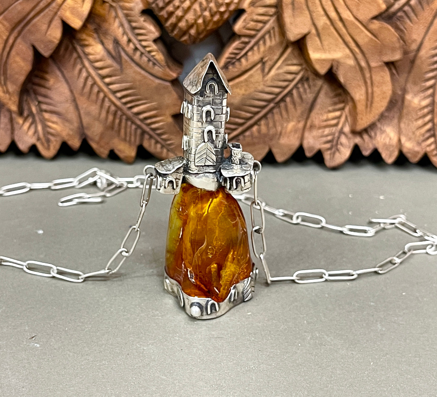 Amber Castle Necklace by Popkvwitz