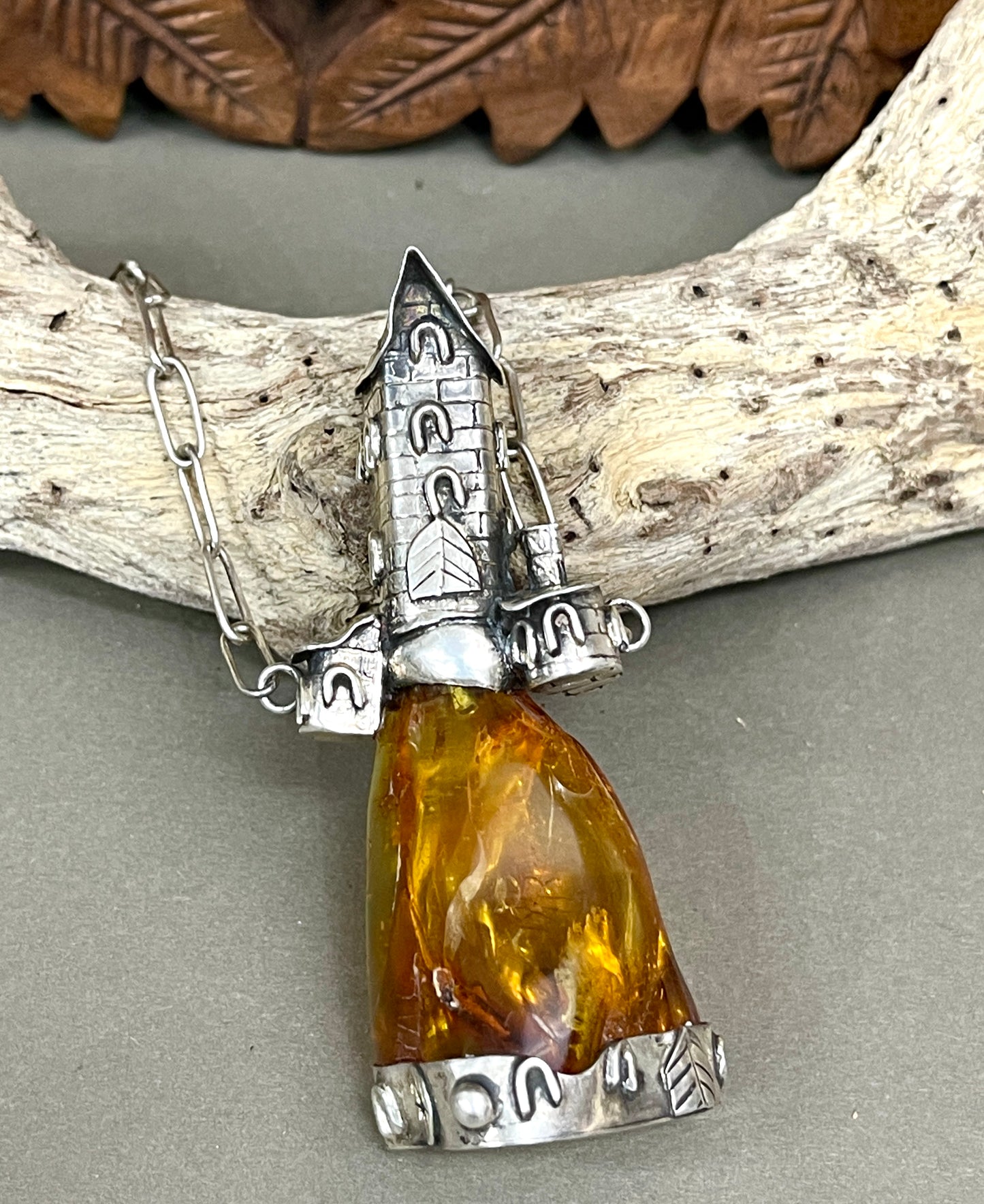 Amber Castle Necklace by Popkvwitz