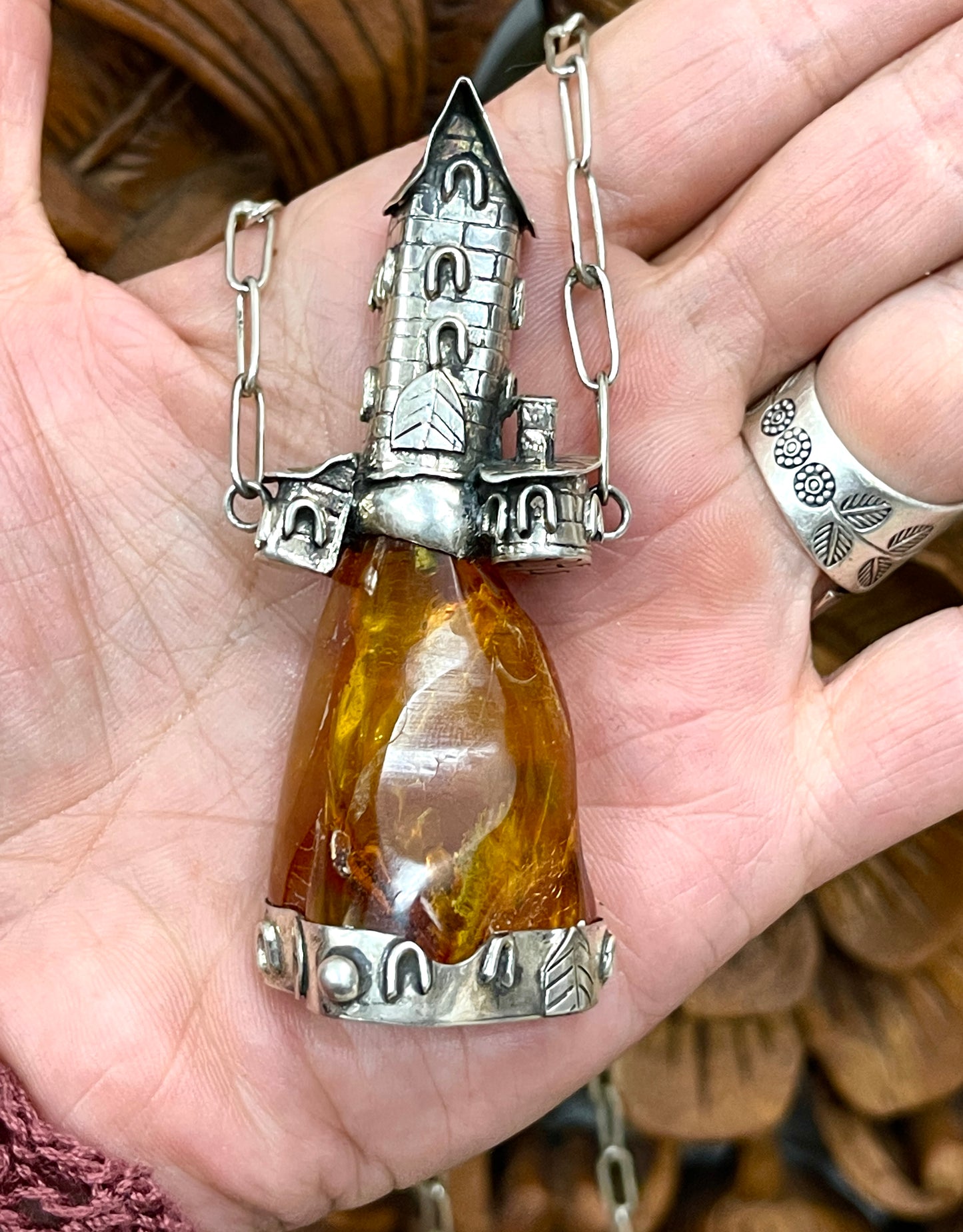 Amber Castle Necklace by Popkvwitz