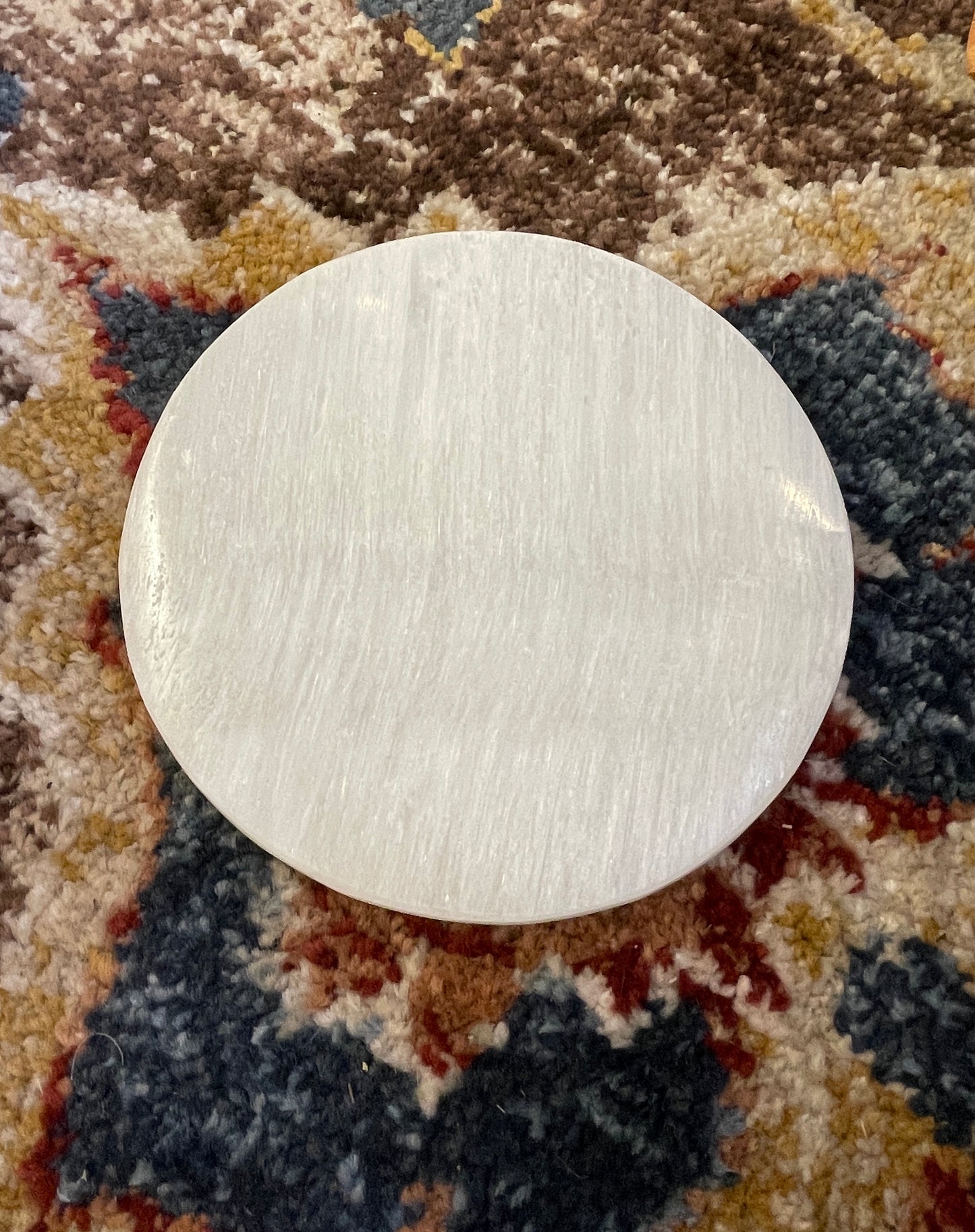 Selenite Round Crystal Charging Cleaning Tiles