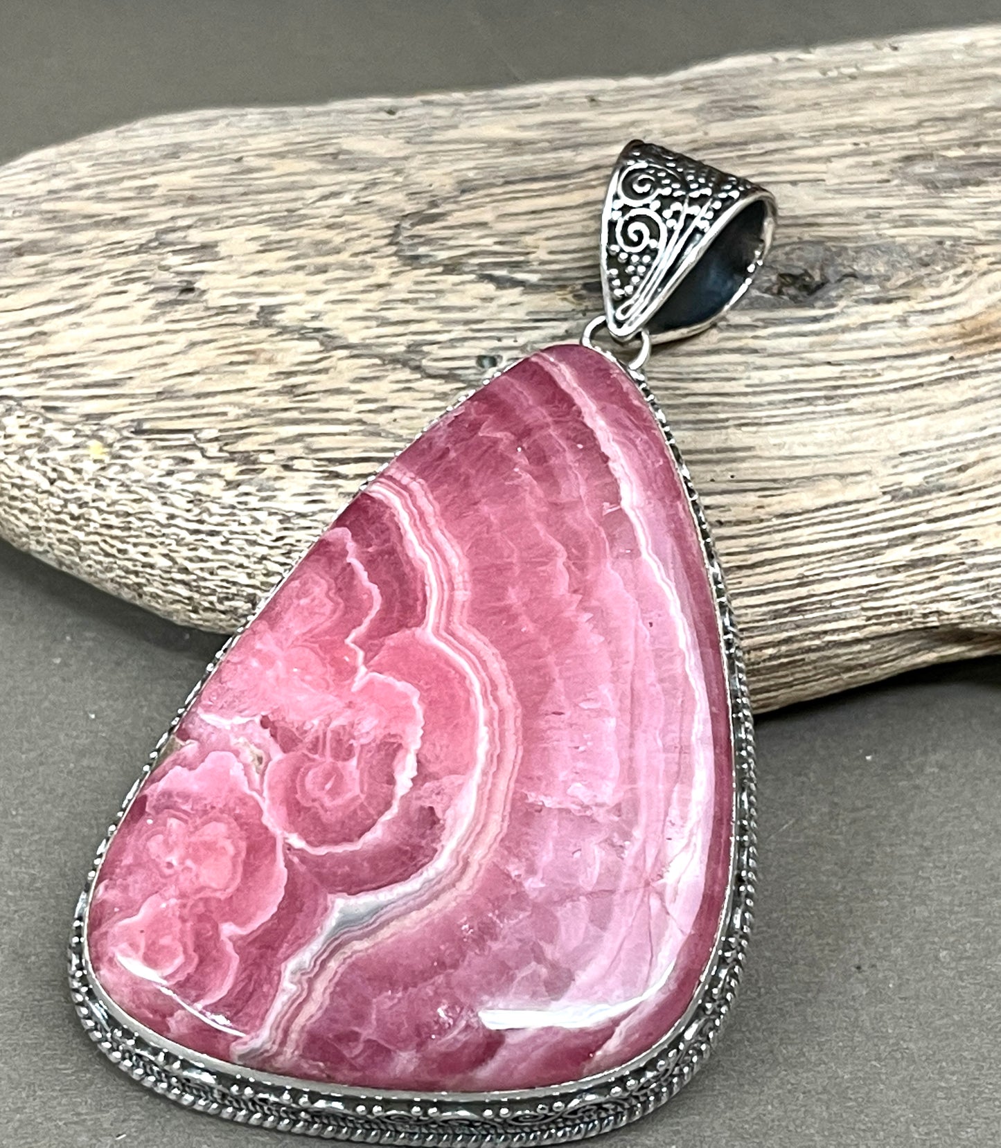 Rhodochrosite Pendant - XLarge Stone