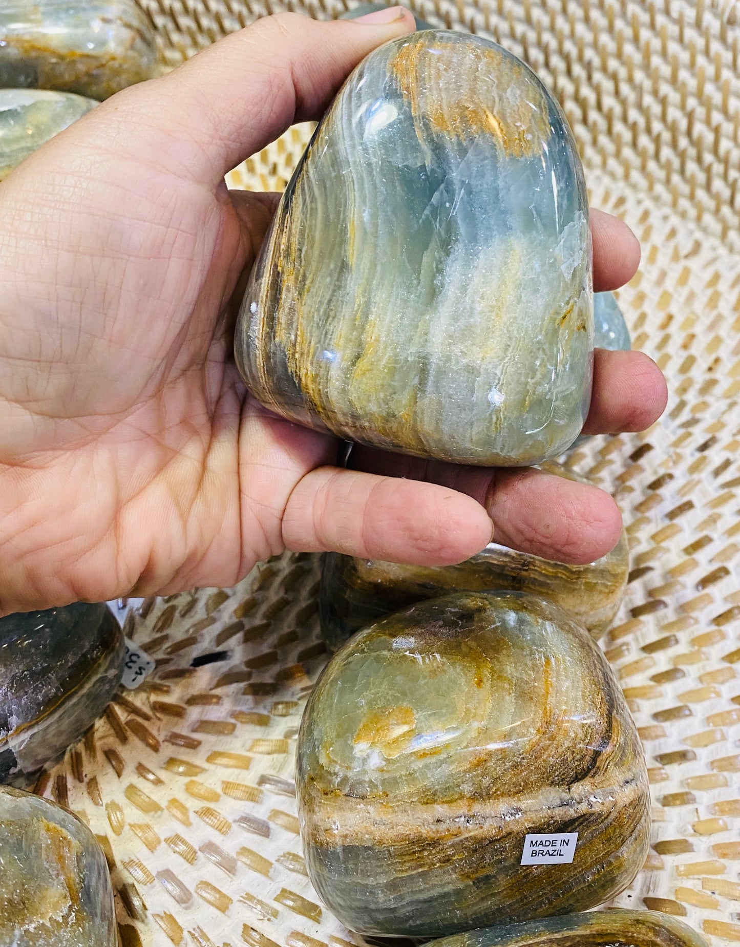 Large Brazilian Banded Blue Onyx Freeform | 3 Sizes