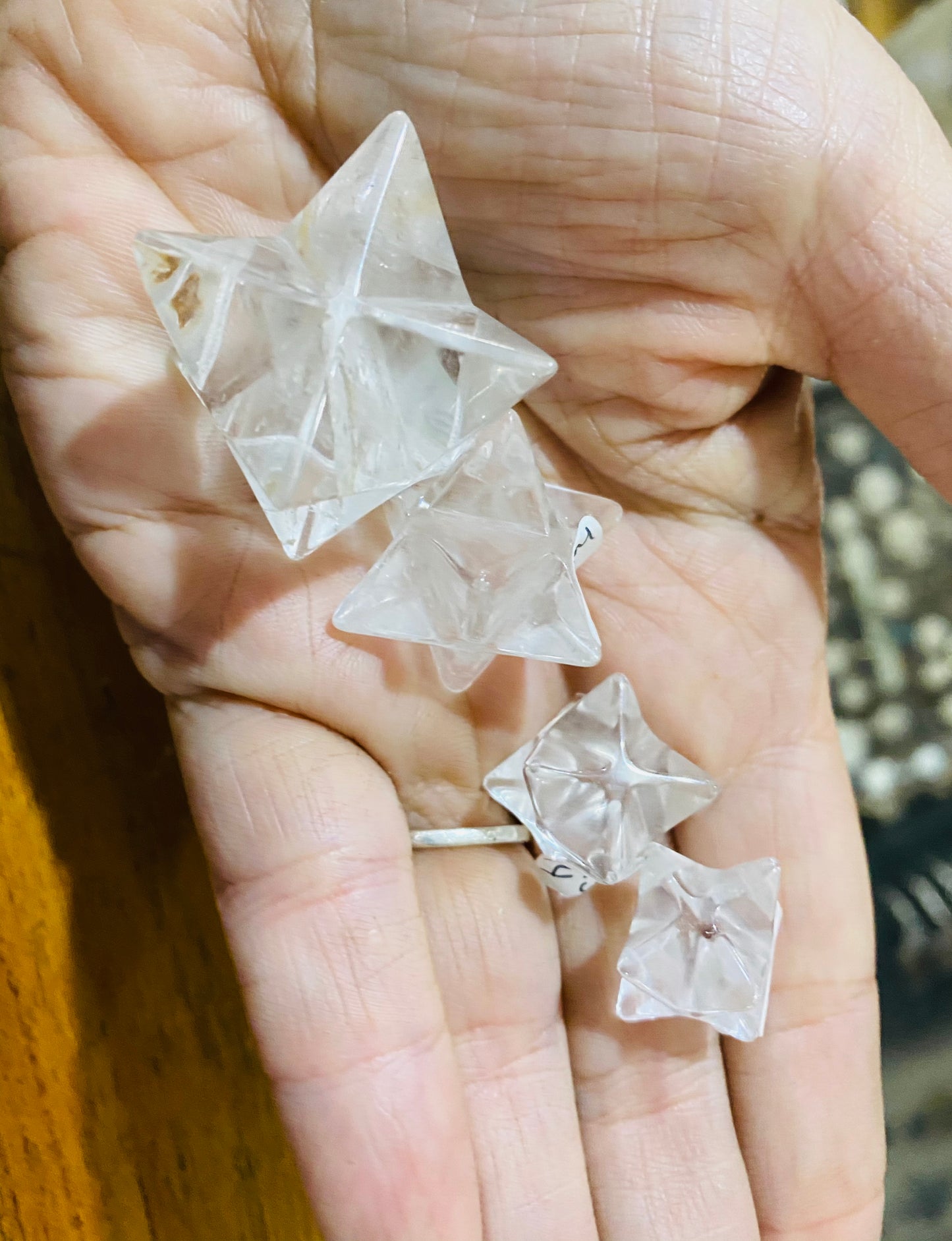 Clear Quartz Merkaba Stars