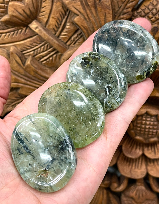 Prehnite & Epidote Worry Stones