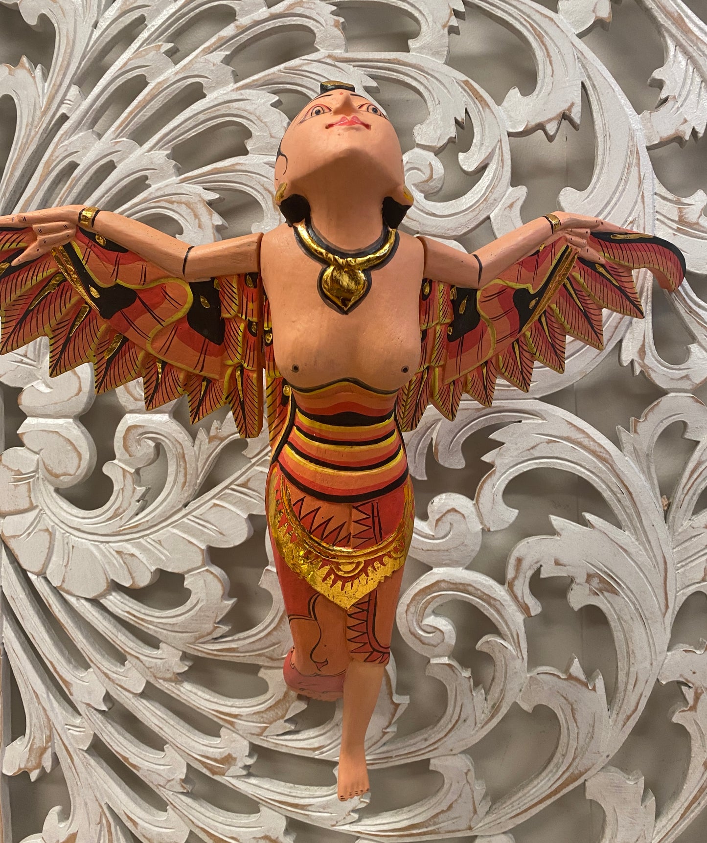 Hand Carved Flying Goddess Dewi Sri Spirit Chasers | 3 Colors