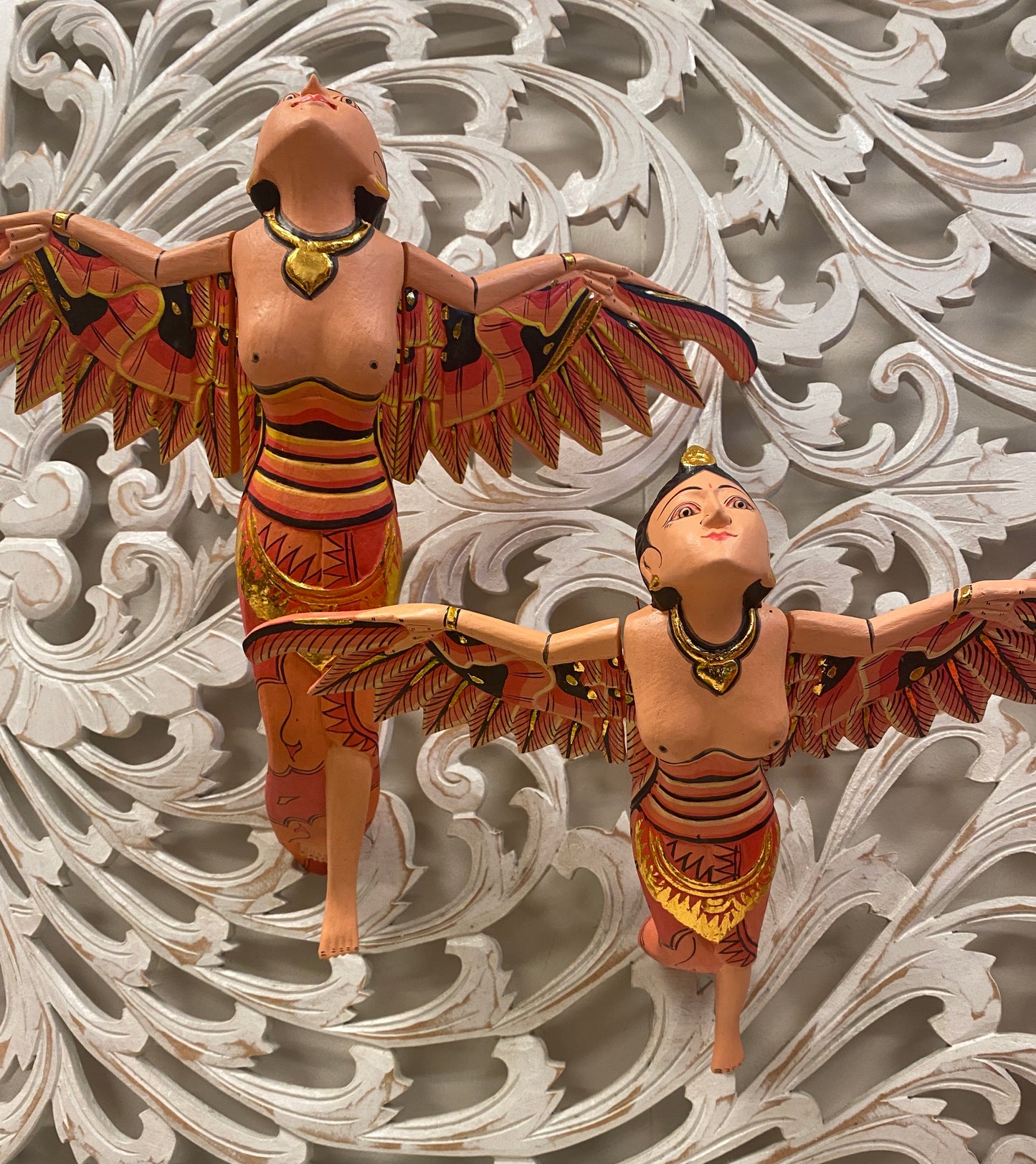 Hand Carved Flying Goddess Dewi Sri Spirit Chasers | 3 Colors