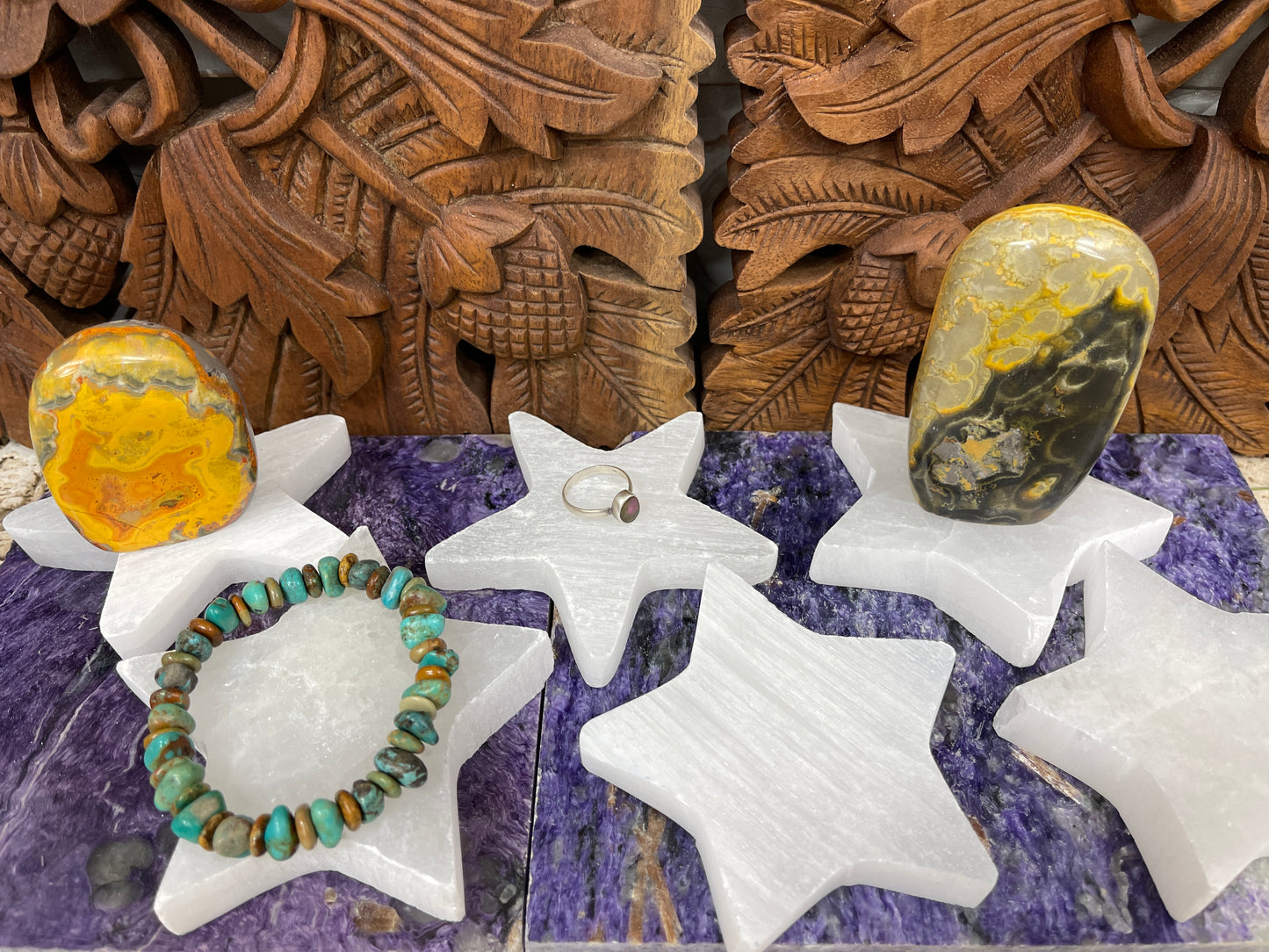 Selenite Star Crystal Charging Cleaning tiles