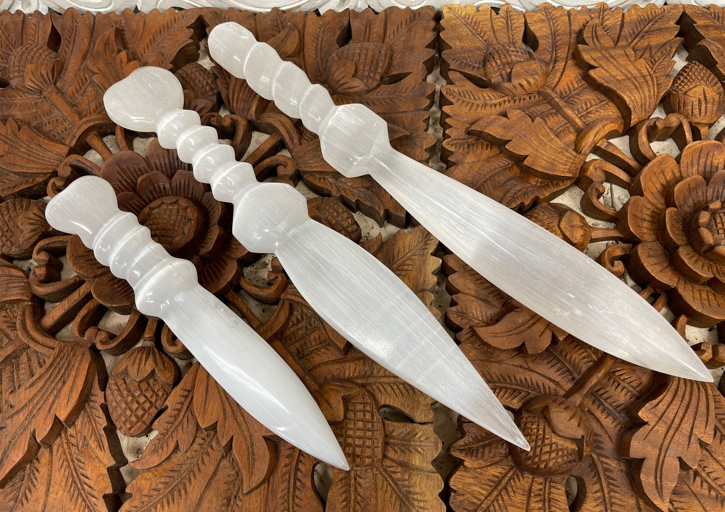 Hand Carved Selenite Knives