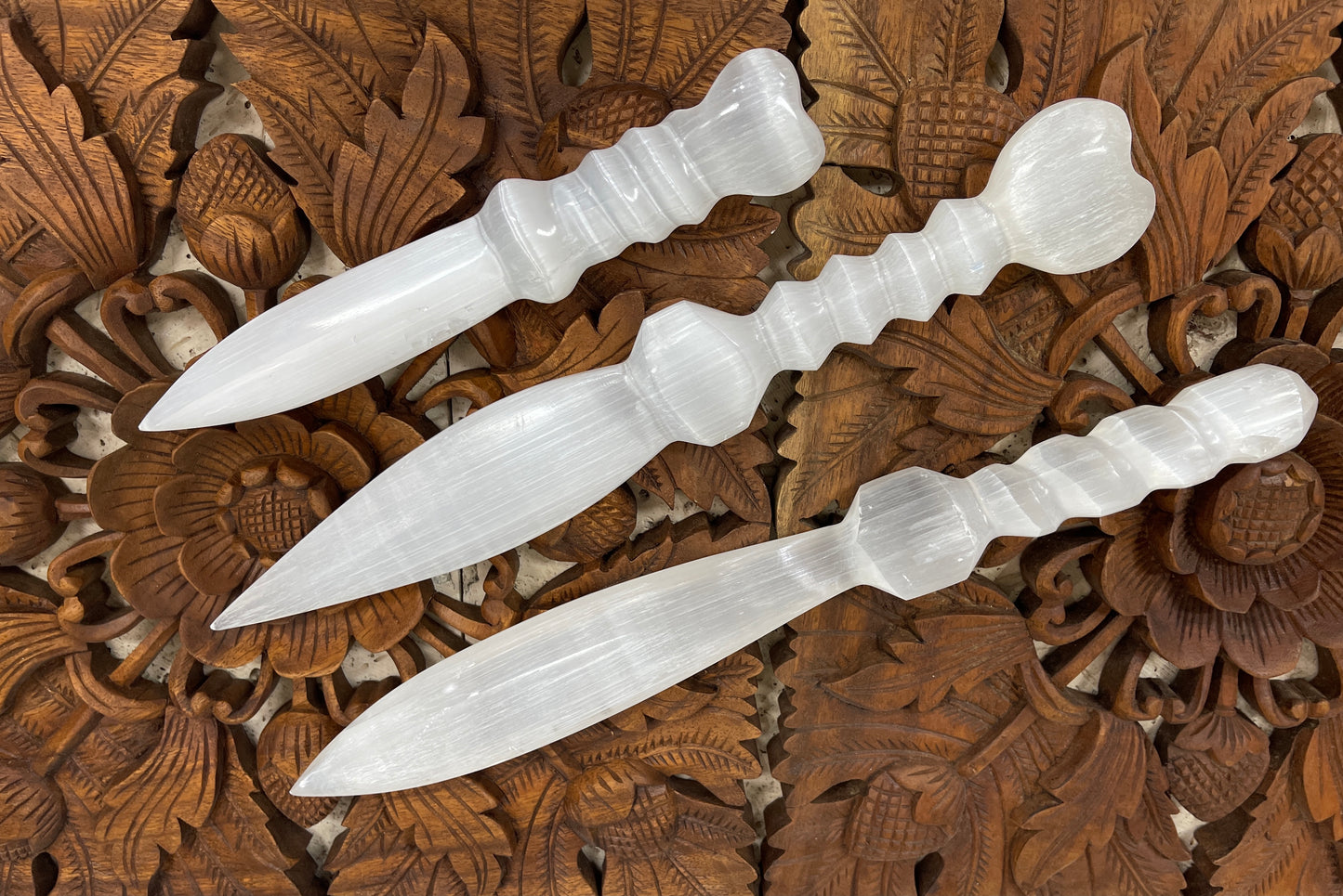 Hand Carved Selenite Knives