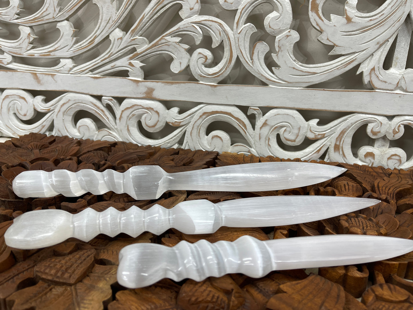 Hand Carved Selenite Knives