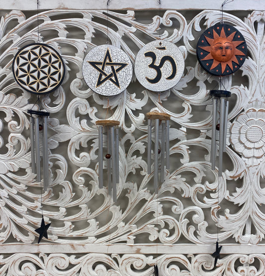 Hand-carved and Painted Wind Chimes