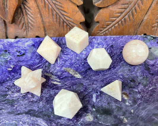 Moonstone 7 piece Sacred Geometry Sets