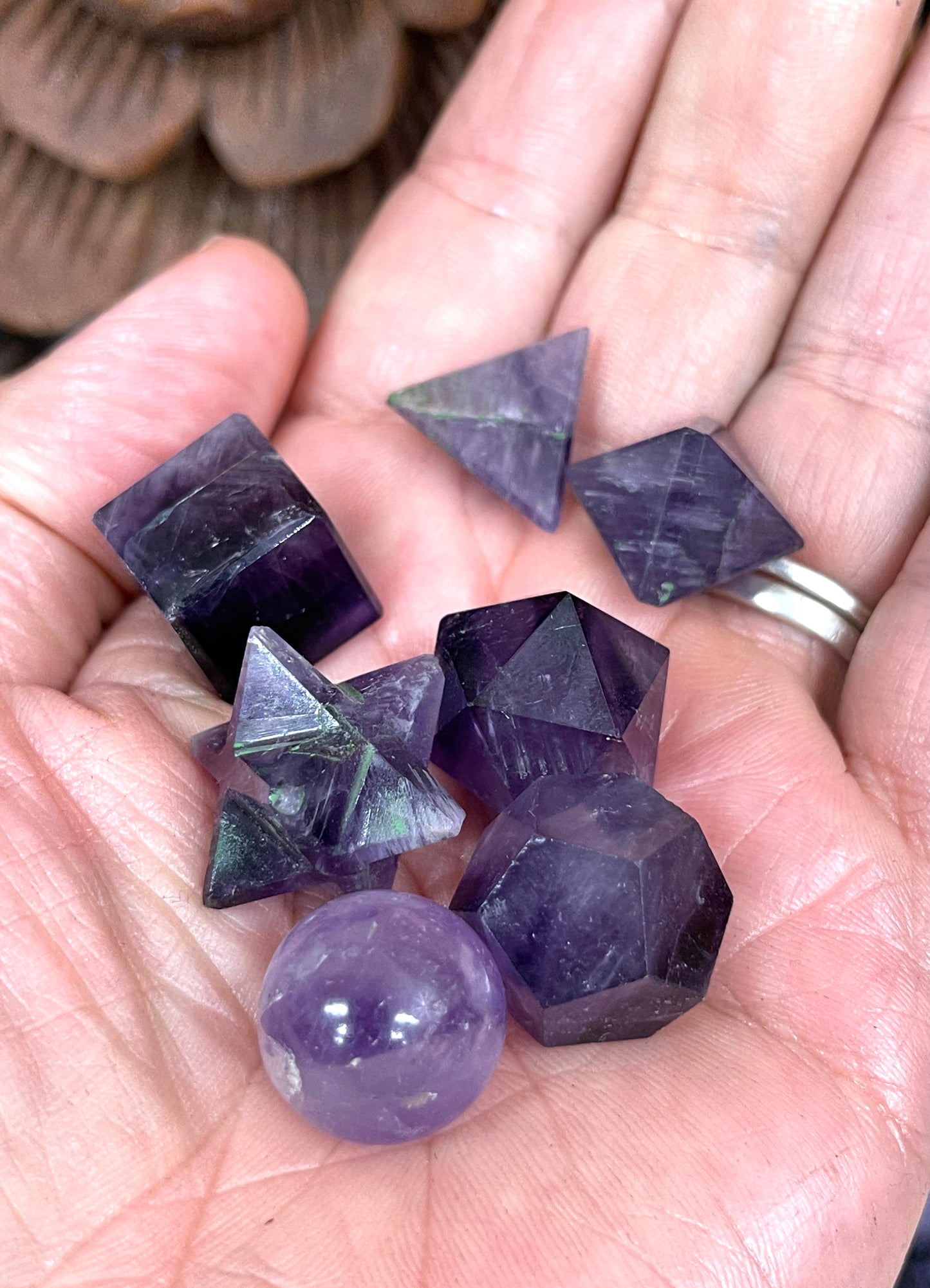 Amethyst 7 piece Sacred Geometry Sets