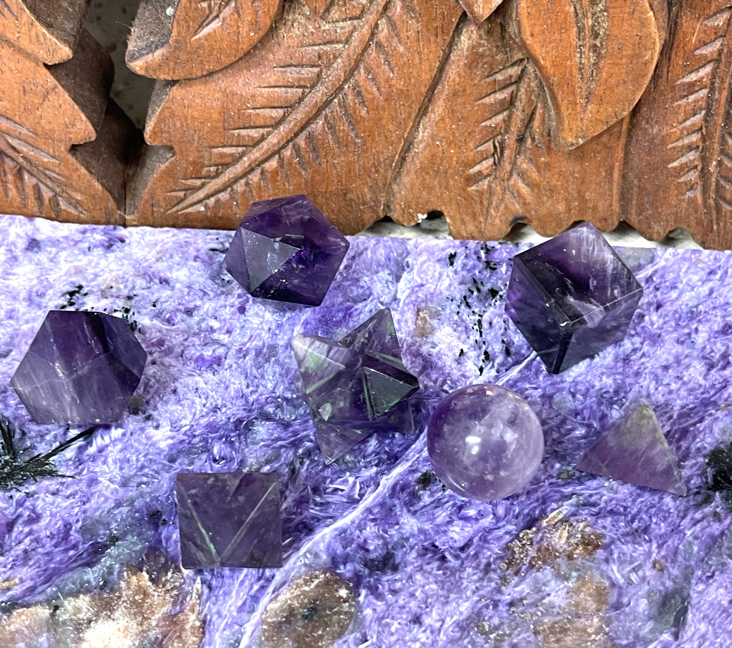 Amethyst 7 piece Sacred Geometry Sets