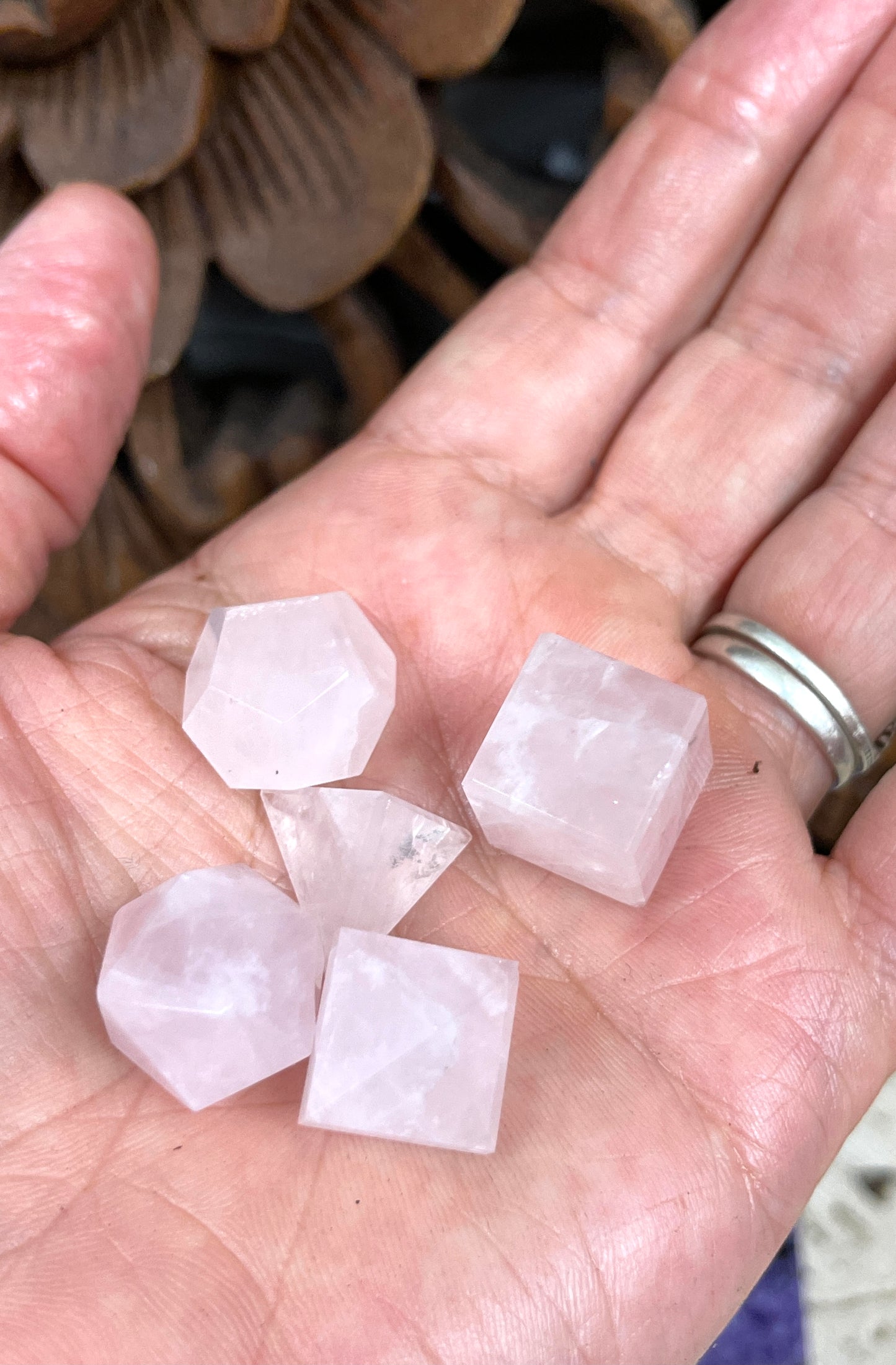 Rose Quartz 5 piece Sacred Geometry Sets