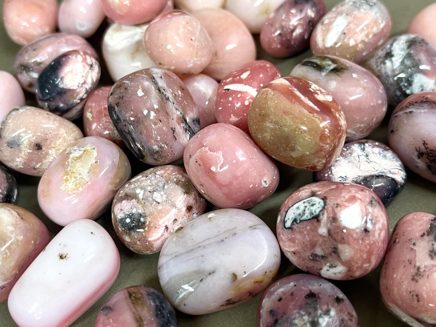 Peruvian Pink Opal Tumbles
