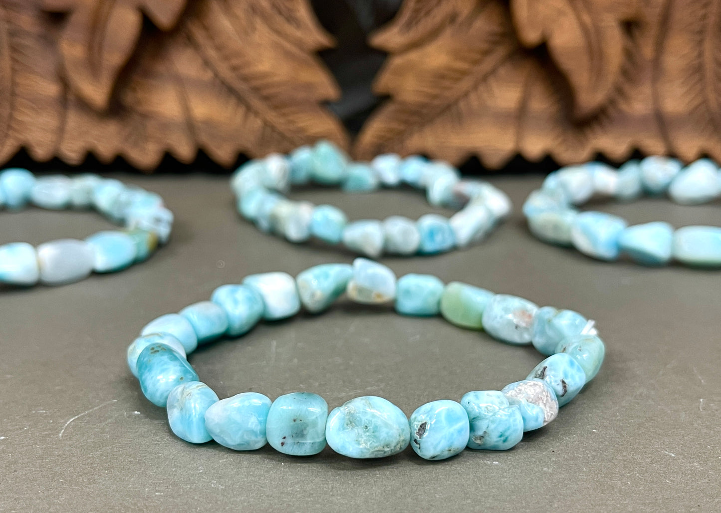 Larimar Stretchy Tumble Bracelet