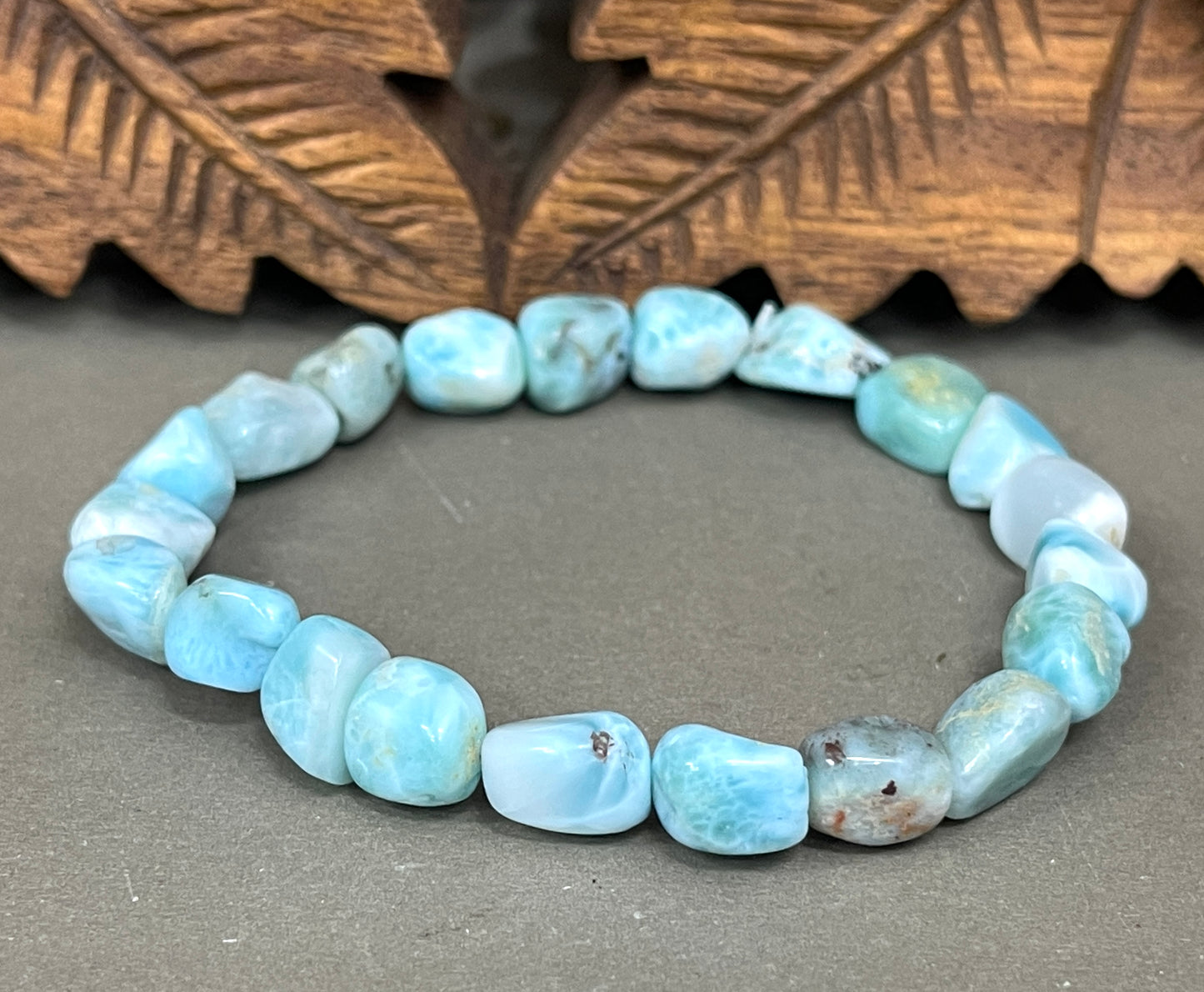Larimar Stretchy Tumble Bracelet