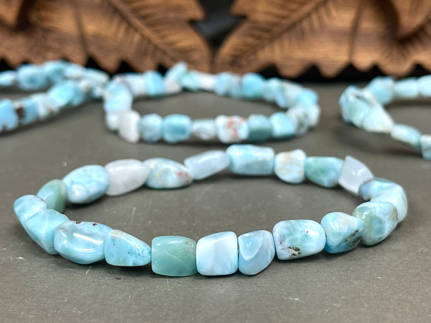 Larimar Stretchy Tumble Bracelet
