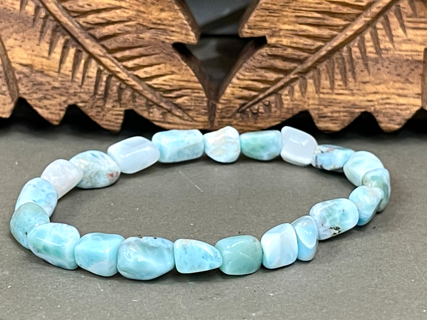 Larimar Stretchy Tumble Bracelet