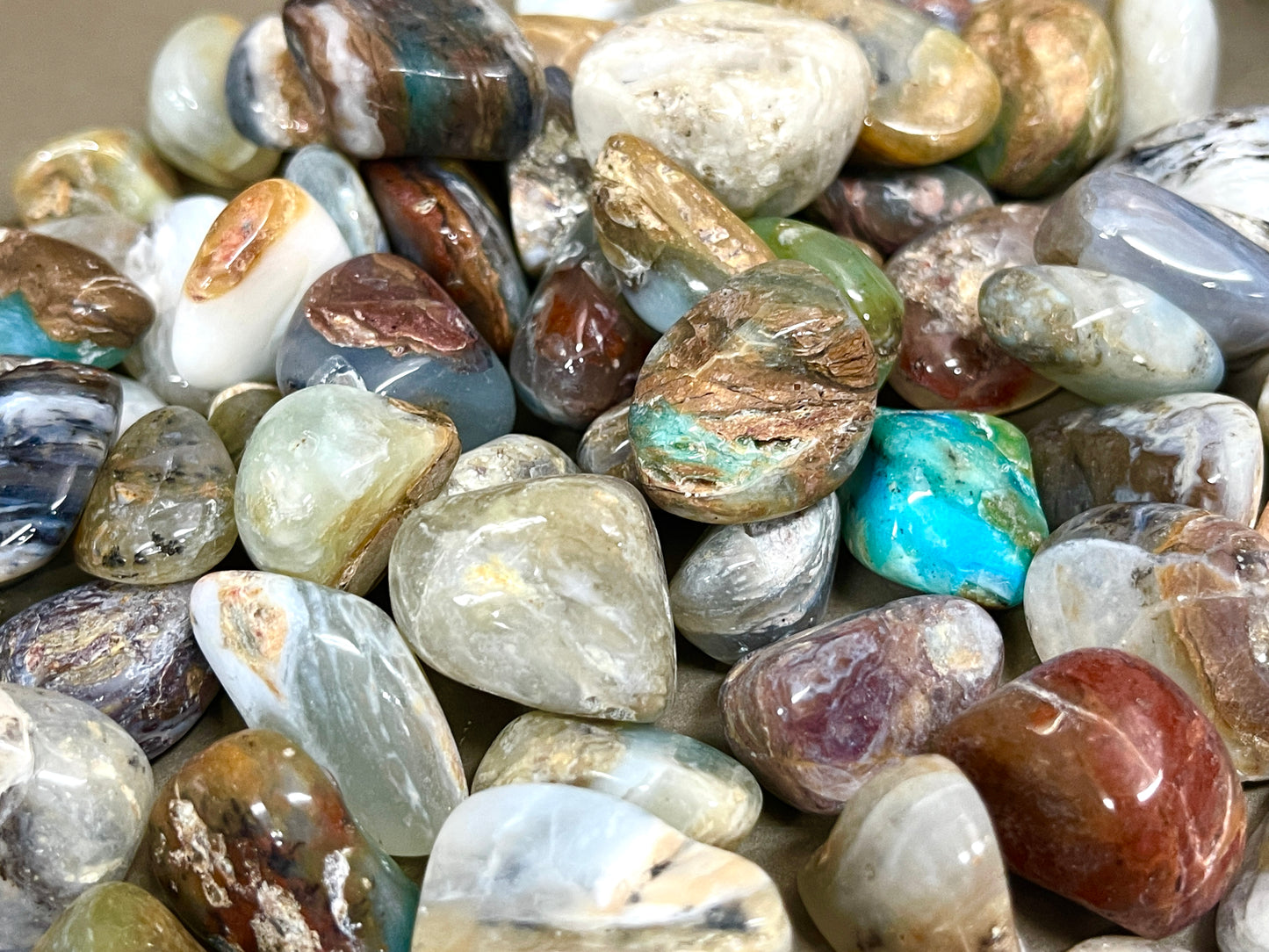 Peruvian Blue Opal Tumbles