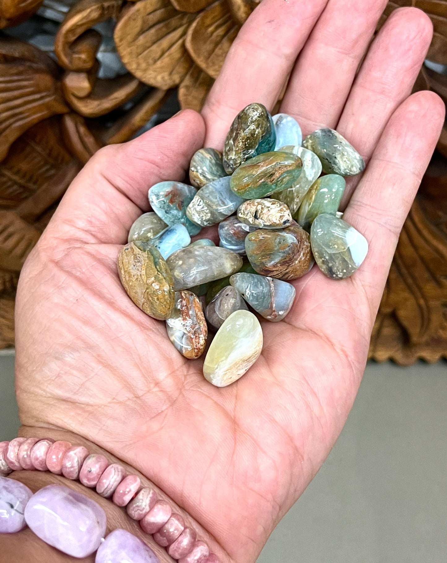 Peruvian Blue Opal Tumbles