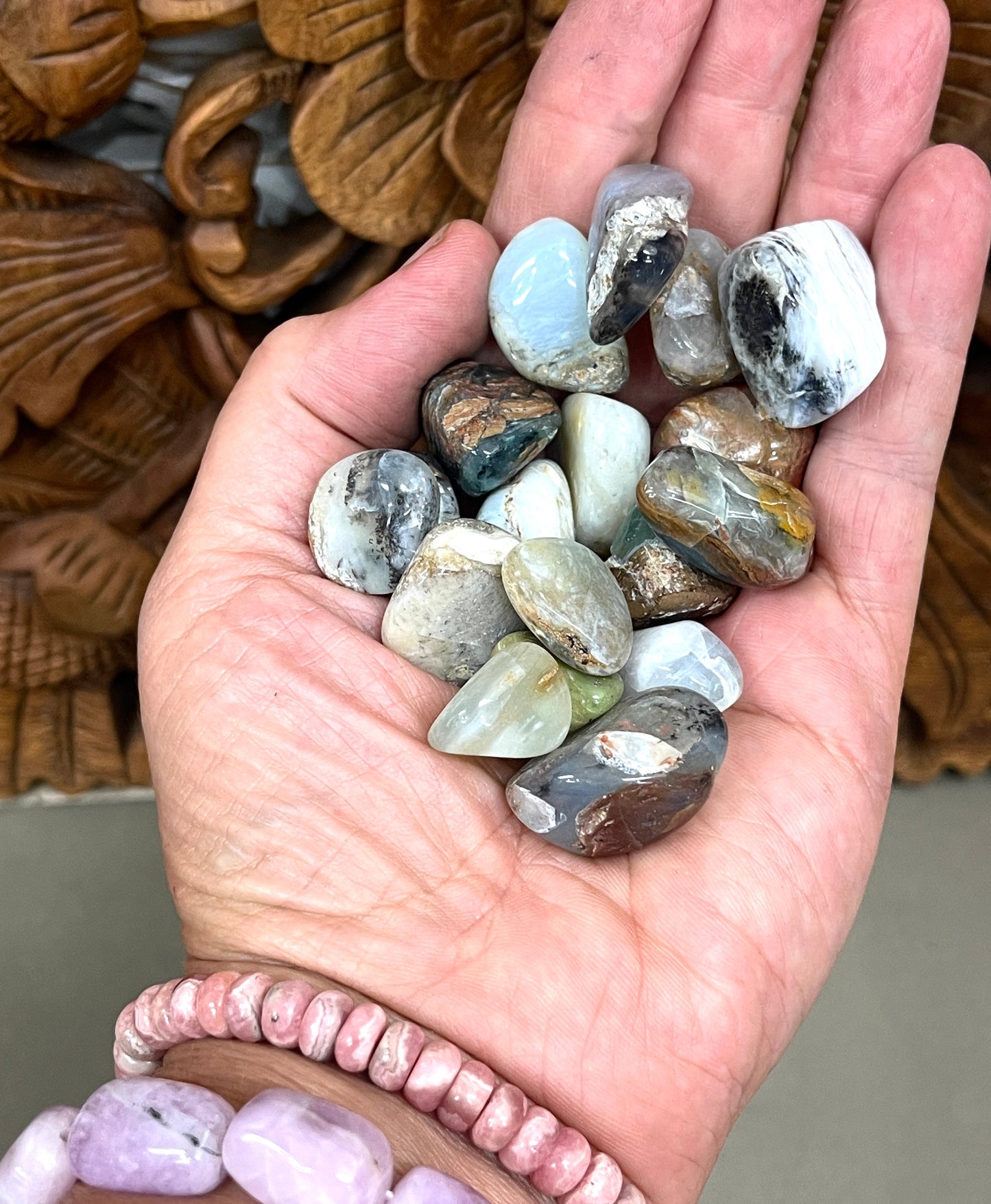 Peruvian Blue Opal Tumbles