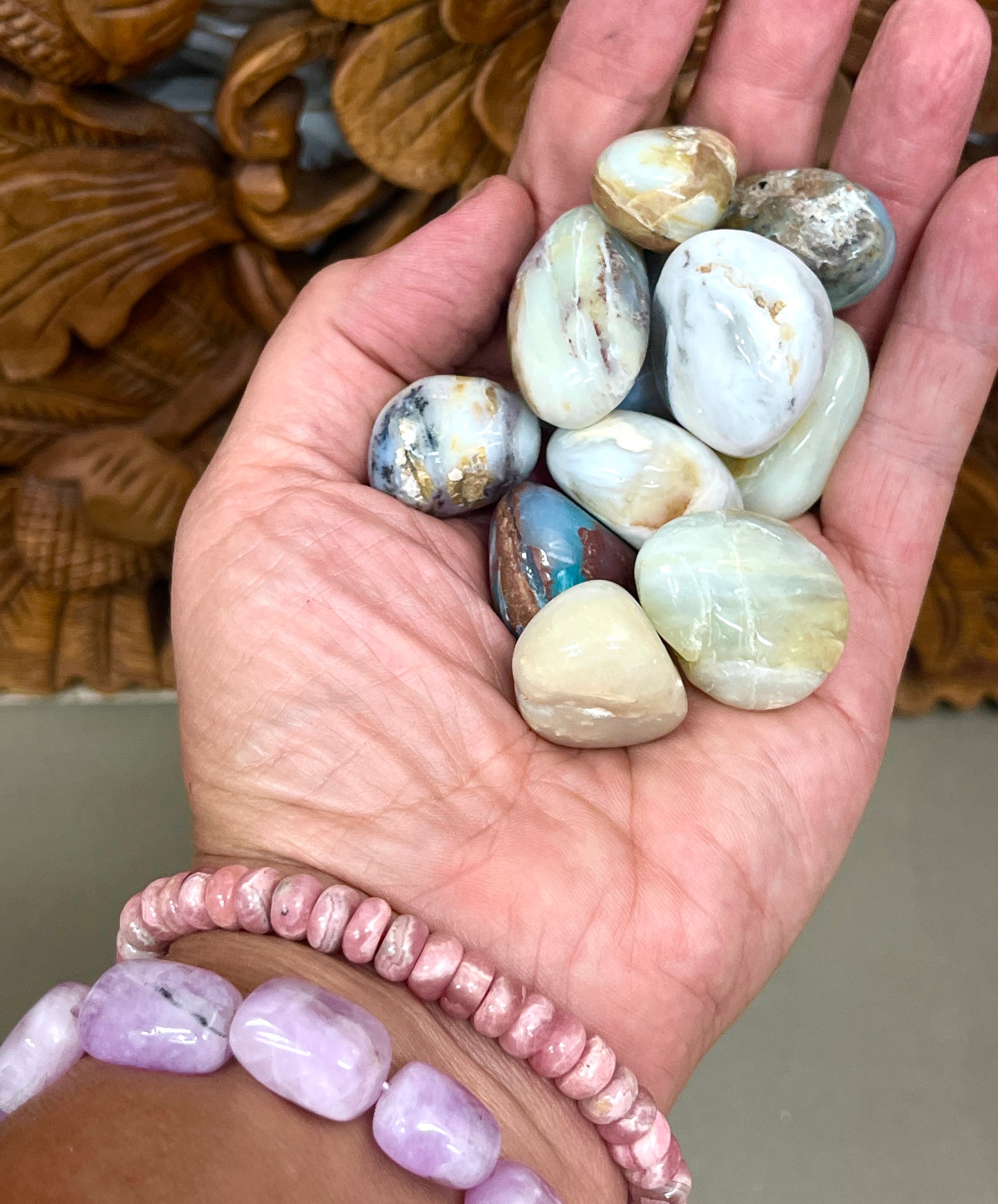 Peruvian Blue Opal Tumbles