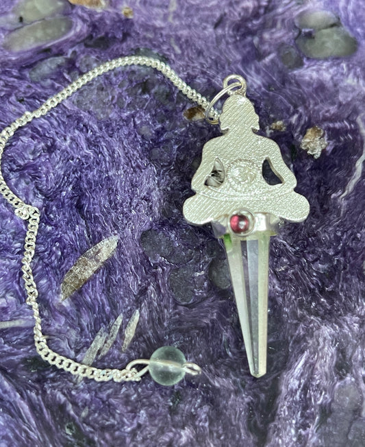Clear Quartz Buddha Pendulum