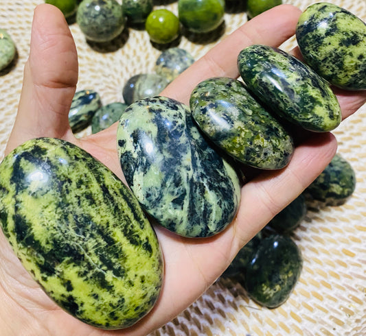 Nephrite Jade Palm Stone