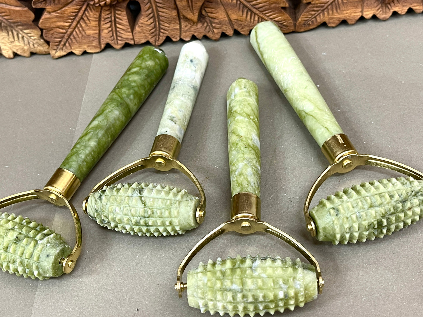 Jade Spiked Massage Rollers
