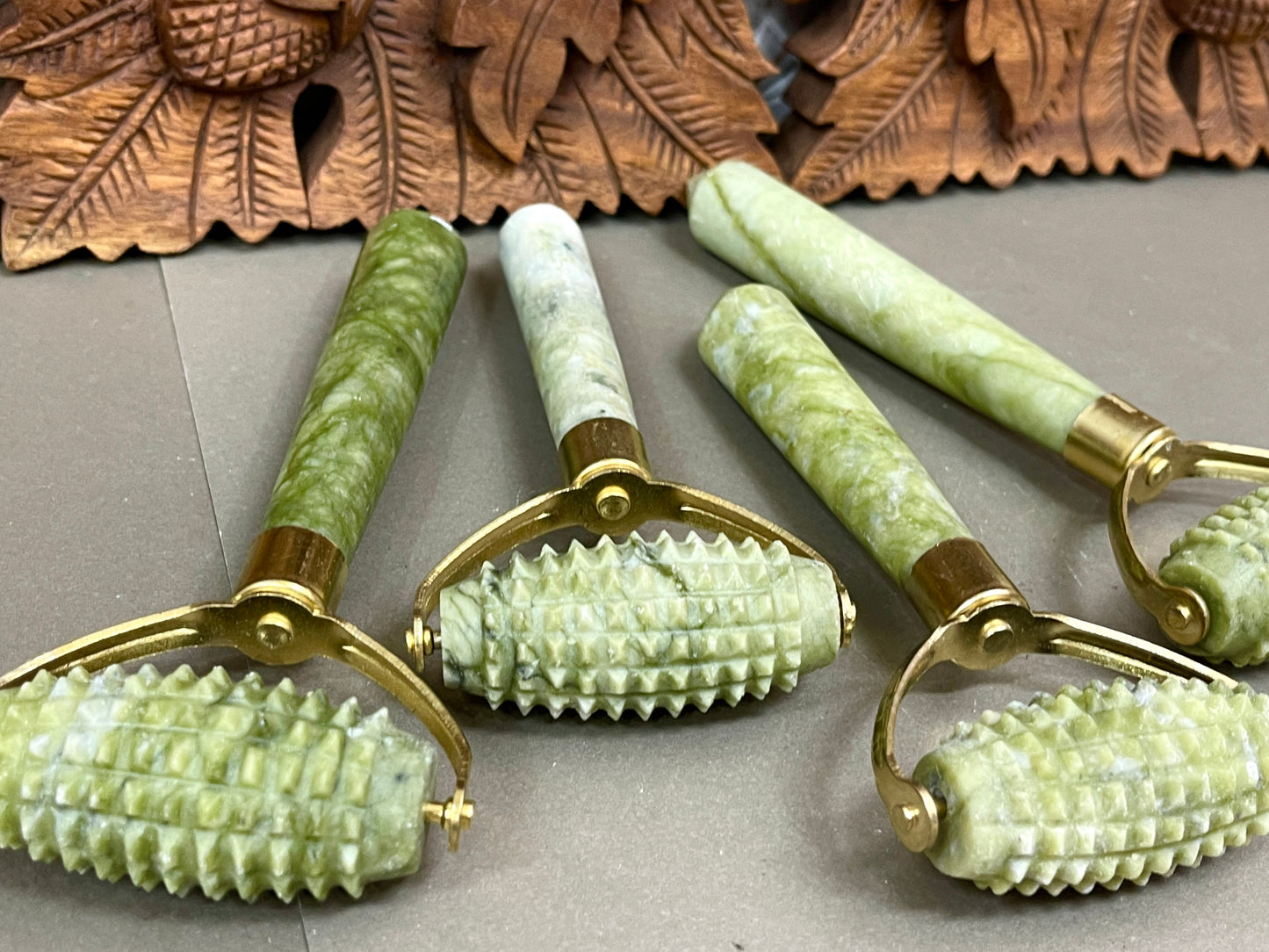 Jade Spiked Massage Rollers