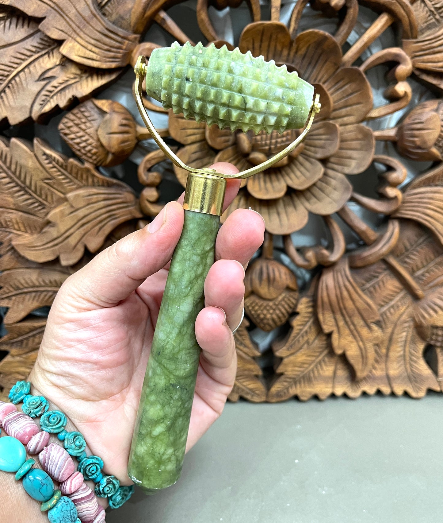 Jade Spiked Massage Rollers