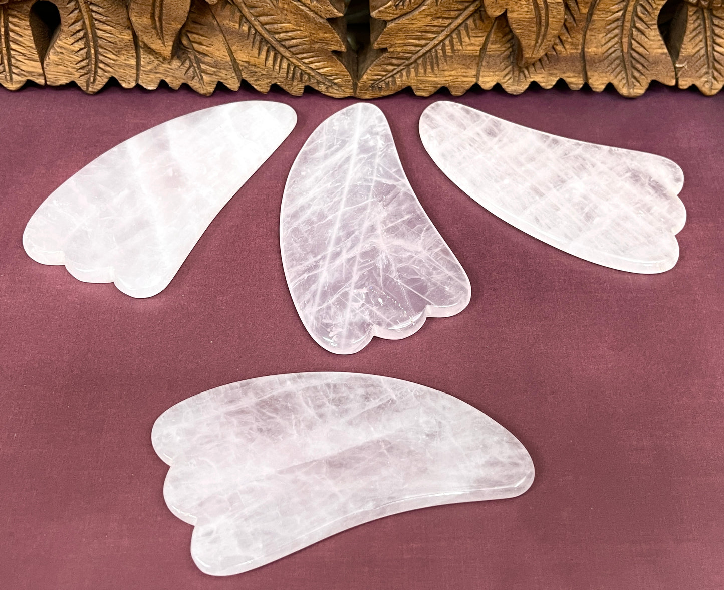 Rose Quartz Gua sha Massage Stones