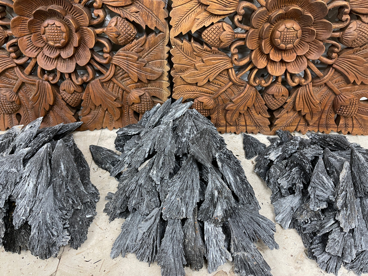 Raw Black Kyanite Blades