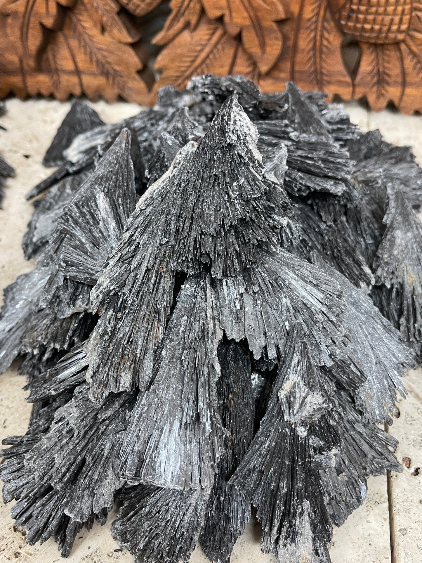 Raw Black Kyanite Blades