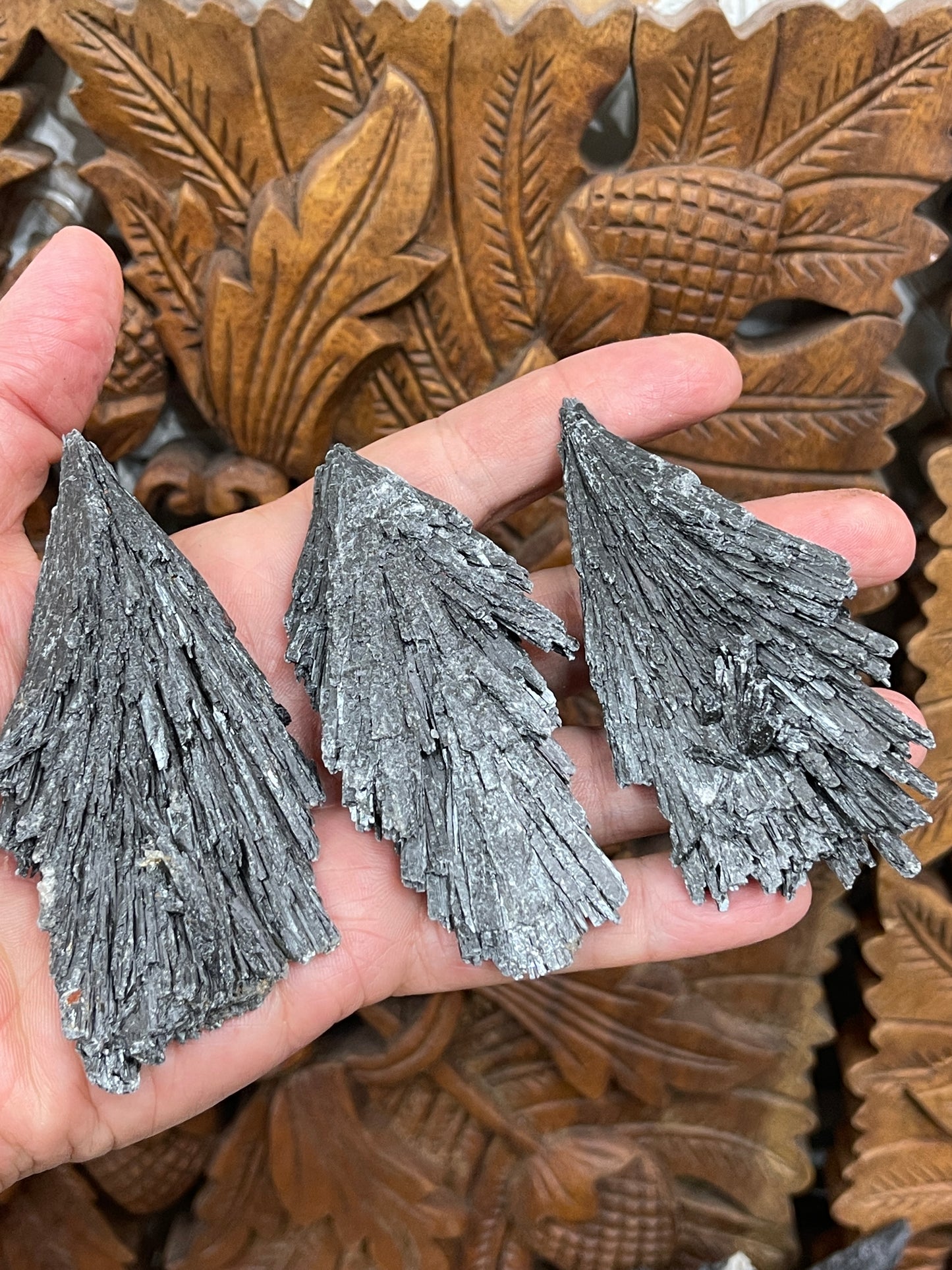 Raw Black Kyanite Blades