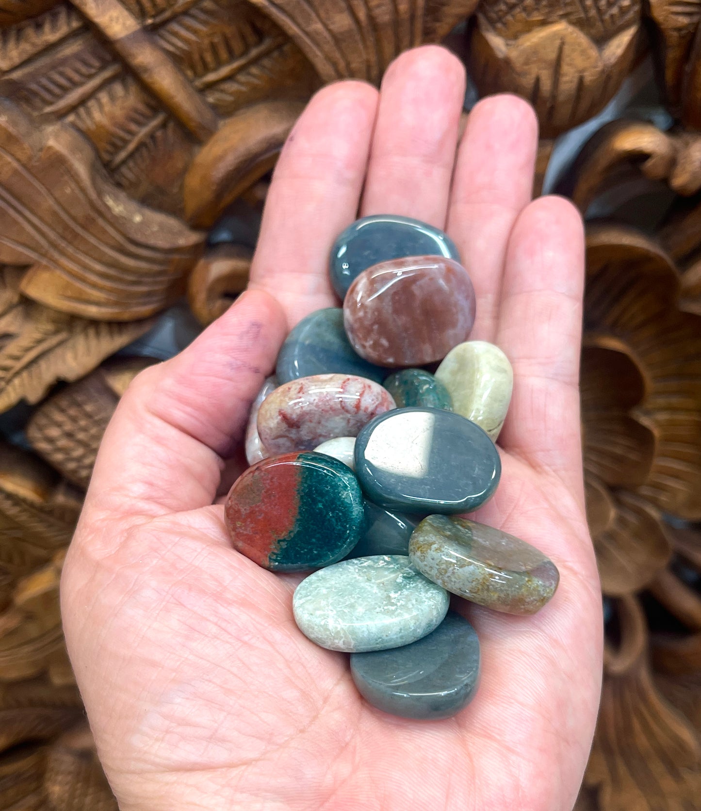 Ocean Jasper Mini Flat Stones