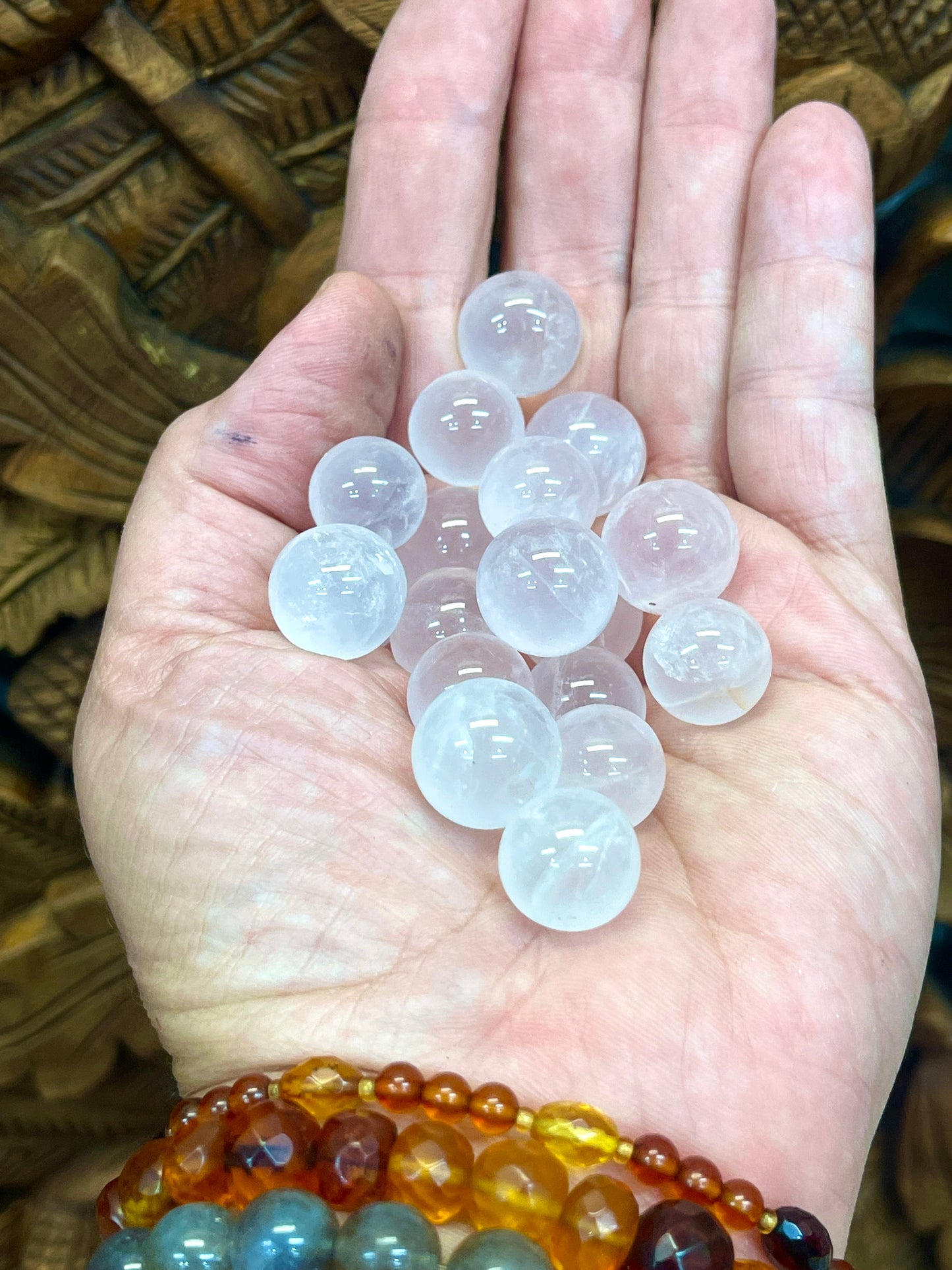 Mini Rose Quartz Spheres