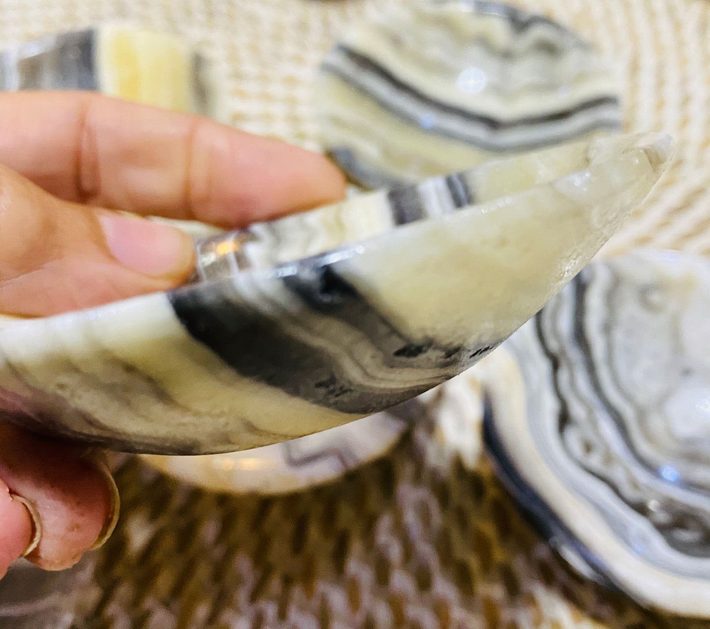 Zebra Onyx Round bowls- Available in 2 Sizes