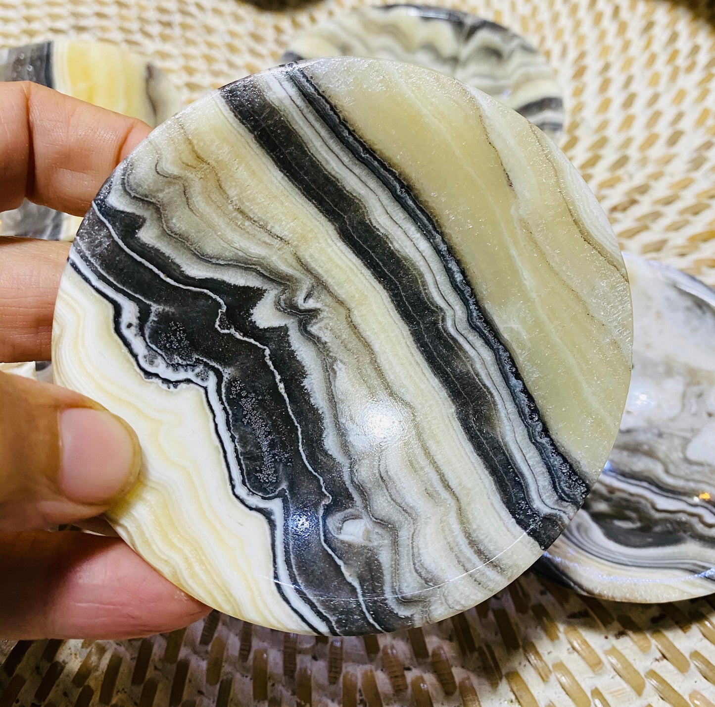 Zebra Onyx Round bowls- Available in 2 Sizes