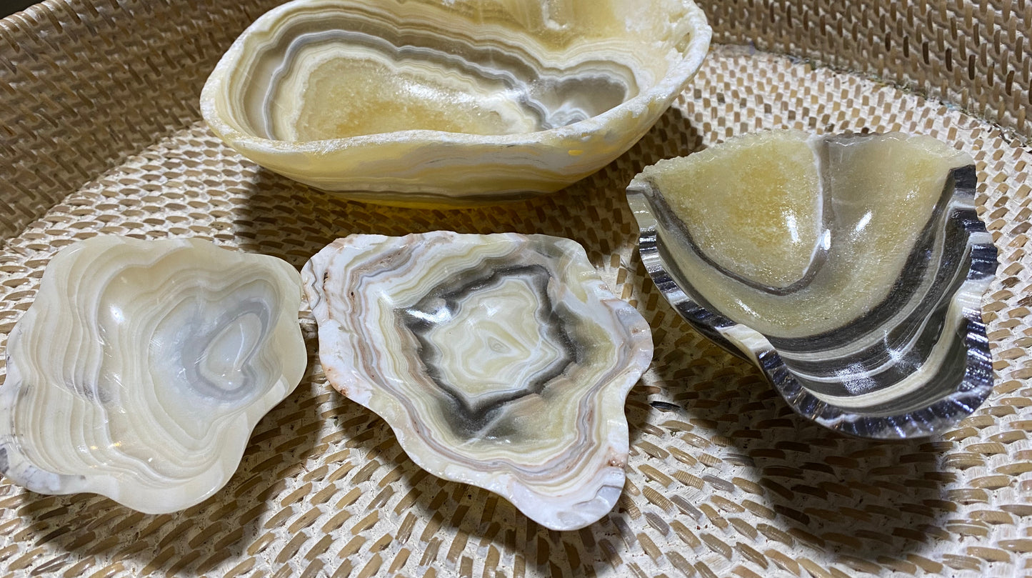 Zebra Onyx Freeform Bowls- Available in 4 sizes